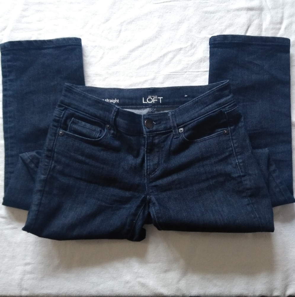 Ann Taylor LOFT• MODERN STRAIGHT INDIGO JEAN'S•24